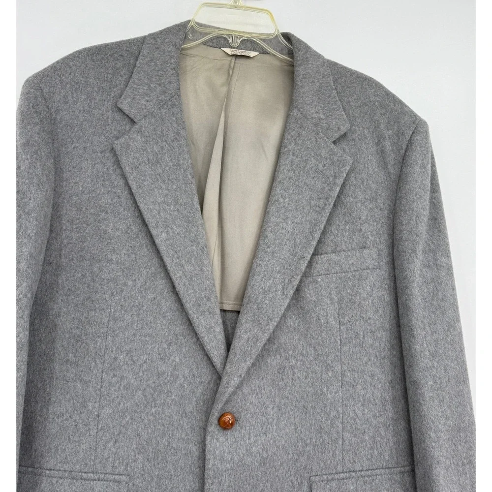 VTG Mainline Collection Men Sports Jacket Gray Wool Cashmere‎ Old Money Office